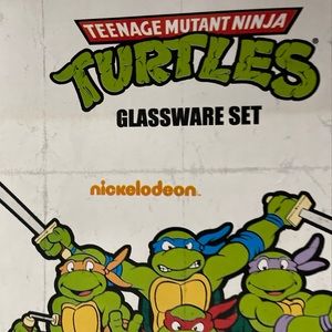 2015 Teenage Mutant Ninja Turtles Shot Glass Set of 4 Double Sided Mini Glasses